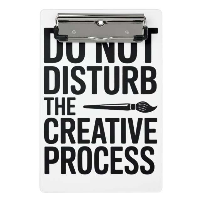 Creative Process Typography Design Mini Clipboard (Front)