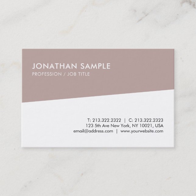 Creative Professional Clean Design Template Modern Business Card (Front)