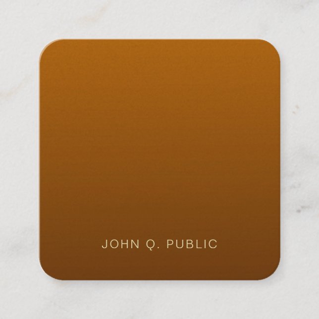 Creative Professional Elegant Pearl Finish Luxury Square Business Card (Front)