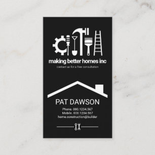 Creative Professional Handyman Tools Rooftop Business Card