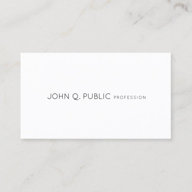 Creative Professional Minimalist Modern Design Business Card (Front)