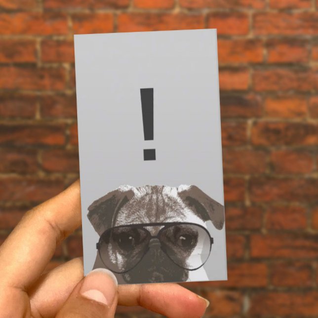Creative Pug in Sunglasses Business Card (Creator Uploaded)