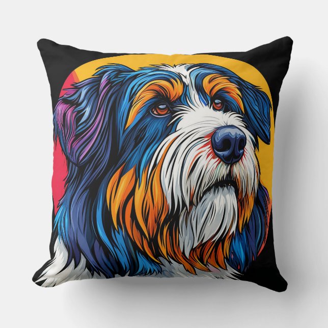 🌸 Creative Pup Colourful Art Cosy Home Style 🌸 Cushion (Front)