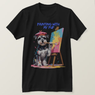 Creative Pup – The Artistic Miniature Schnauzer T-Shirt