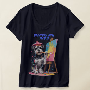 Creative Pup – The Artistic Miniature Schnauzer T-Shirt