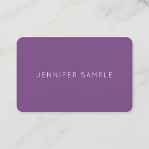 Creative Purple Clean Design Professional Luxury Business Card
