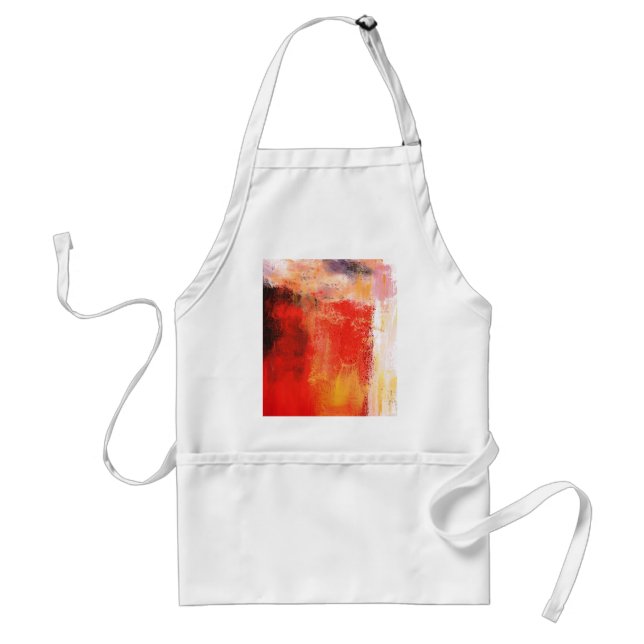 Creative Red Abstract Standard Apron (Front)