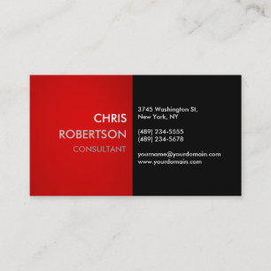 Creative Red Black Attractive Business Card