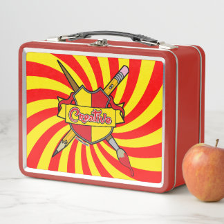 Creative (Red) Metal Lunch Box