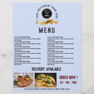 Creative Restaurant Menu Food 