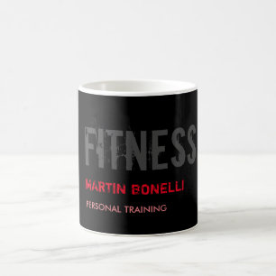 Creative Retro Black Grey Dynamic Personal Trainer Coffee Mug