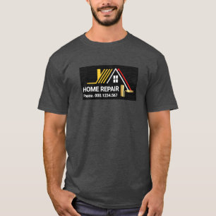 Creative Rooftop On Black Wood Handyman Painter T-Shirt