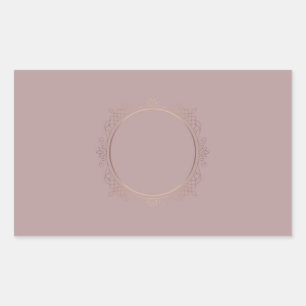 Creative Rose Gold Add Your Text Blank Template Rectangular Sticker