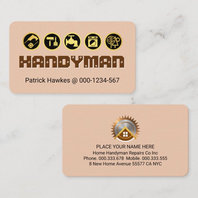 Creative Screwed HANDYMAN Tools  Business Card (Front/Back)