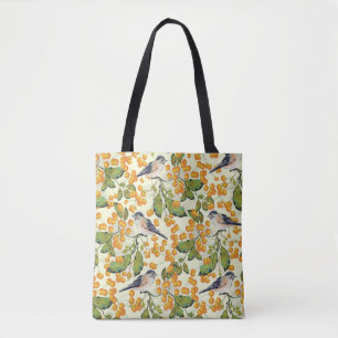 Creative seamless pattern background decorated wit tote bag