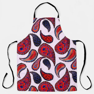 Creative seamless pattern with hand drawn paisley apron