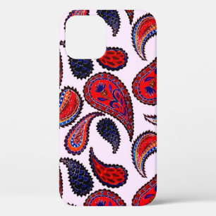 Creative seamless pattern with hand drawn paisley iPhone 12 case