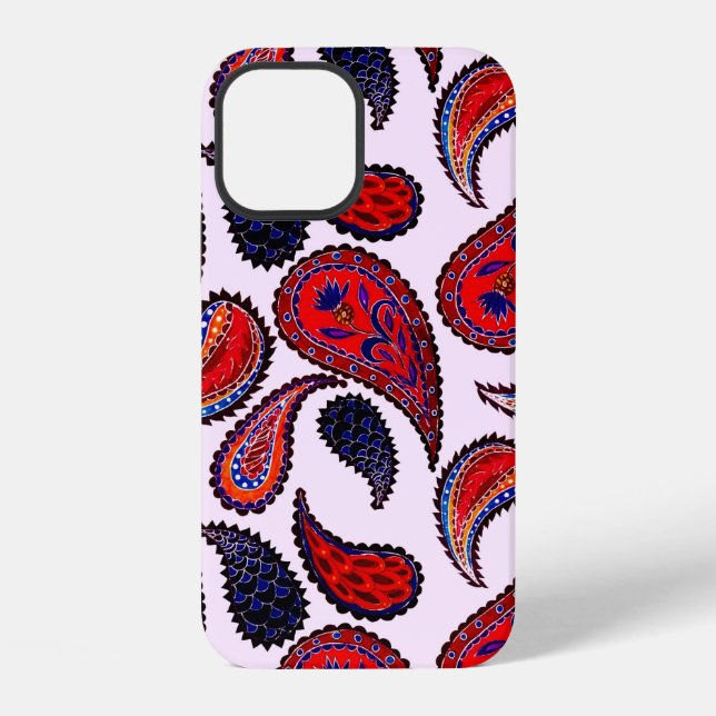 Creative seamless pattern with hand drawn paisley  iPhone case (Back)