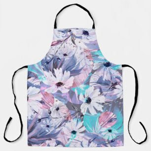Creative seamless watercolor pattern of plants, He Apron