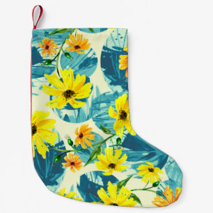 Creative seamless watercolor pattern of plants, He Small Christmas Stocking