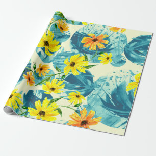Creative seamless watercolor pattern of plants, He Wrapping Paper