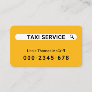 Creative Search Your Taxi Service Business Card
