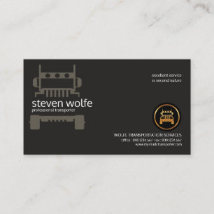 Creative Semi Truck Clean Professional Transport Business Card