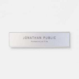 Creative Silver Template Modern Professional Door Sign