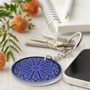 Creative simple colour flower gift mum dad sister key ring