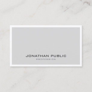 Creative Simple Design Grey White Minimalistic Top Business Card
