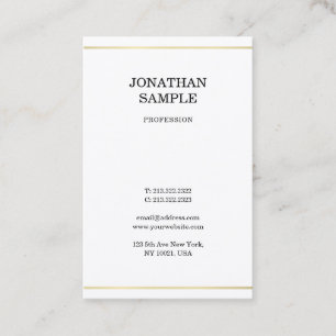 Creative Simple Design Modern Gold Look Trendy Business Card