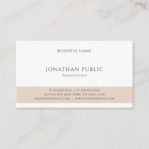 Creative Simple Design Modern Professional Plain Business Card