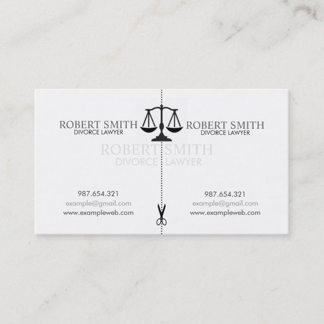 Creative simple divorce lawyer business card (Front)