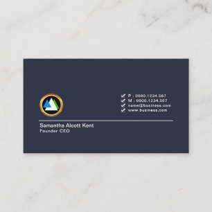 Creative Simple Minimalist Checkbox Company CEO Business Card