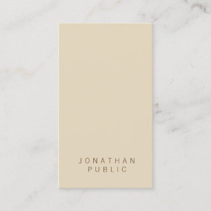 Creative Simple Modern Elegant Beige Cool Template Business Card