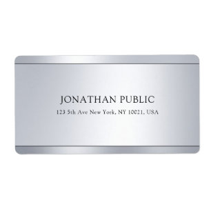 Creative Simple Modern Silver Shipping Address