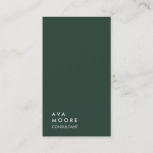 Creative Simple Plain Green Grey Trendy Consultant Business Card