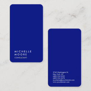 Creative Simple Plain Phthalo Blue Trendy Business Card