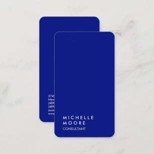 Creative Simple Plain Phthalo Blue Trendy Business Card