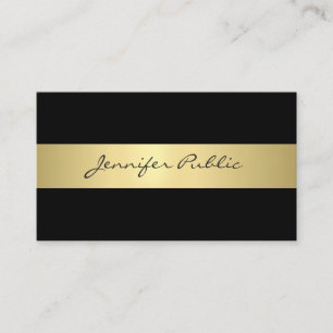 Creative Sleek Design Gold Plain Trendy Luxury Business Card