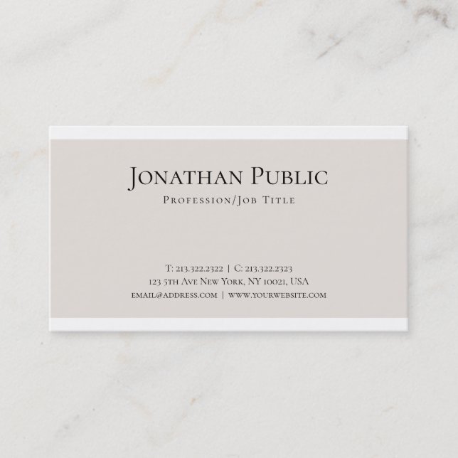 Creative Sleek Design Professional Luxury Modern Business Card (Front)