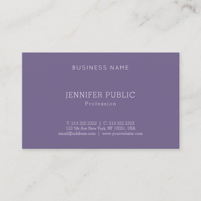 Creative Sleek Modern Design Template Professional Business Card (Front)