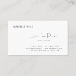 Creative Smart Design Modern Plain Professional Business Card
