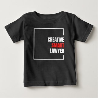 creative smart lawyer white and red text baby T-Shirt