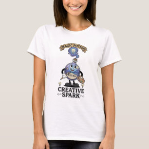 Creative Spark Magic Potion Retro Artist Mascot T-Shirt