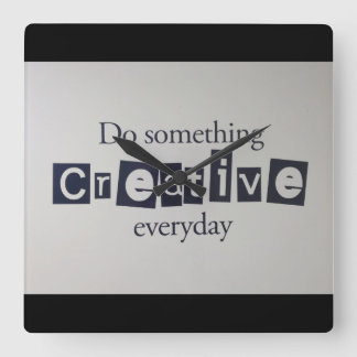 creative square wall clock