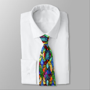 Creative Stained Glass Art Tie
