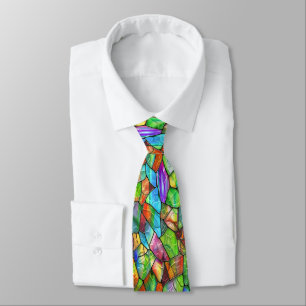 Creative Stained Glass Mosaic Tie