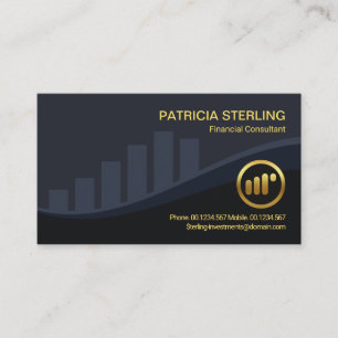Creative Stock Exchange Graph Financial Consultant Business Card