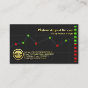 Creative Stock Money Market Graph Futures Trader Business Card